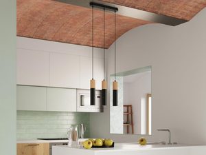 Miniaturka 9 - Minimalistyczne lampy wiszące białe z elementem drewnianym