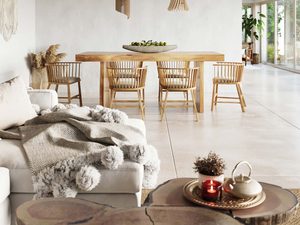 Miniaturka 5 - Wisząca lampa z prętów drewnianych – idealna do jadalni i salonu