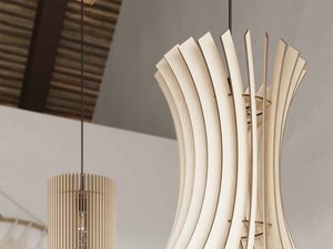 Miniaturka 3 - Wisząca lampa z drewnianych listew – styl skandynawski