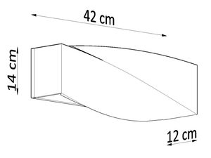 Miniaturka 19 - Rysunek techniczny kinkietu o długości 42 cm