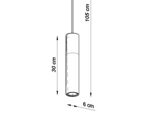 Miniaturka 12 - Rysunek techniczny wiszącej lampy