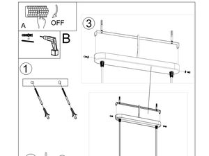 Miniaturka 13 - Instrukcja montażu lampy sufitowej z dwoma przewodami