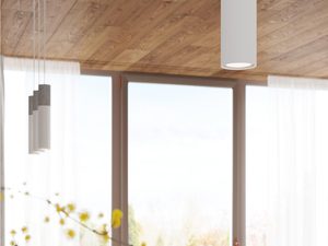 Miniaturka 9 - Komplet lamp sufitowych w nowoczesnej kuchni z drewnianym sufitem