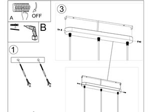Miniaturka 13 - Instrukcja montażu lampy sufitowej z trzema przewodami