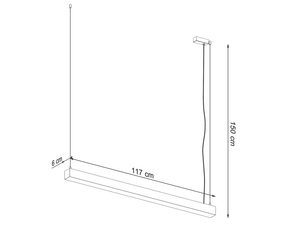 Miniaturka 21 - Wymiary lampy wiszącej w minimalistycznym designie