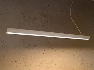 Miniaturka 2 - Biała lampa LED wisząca, minimalistyczna forma do biura