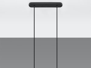 Miniaturka 1 - Dwie lampy wiszące: beton i czarny mat na tle białej ściany