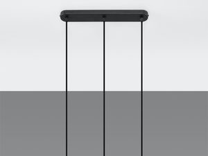 Miniaturka 1 - Nowoczesne lampy sufitowe z trzema zwisającymi czarnymi tubami