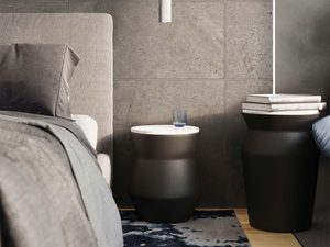 Miniaturka 5 - Lampa wisząca z betonu zawieszona przy łóżku – styl nowoczesny