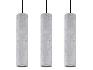Miniaturka 8 - Lampa betonowa o wysokości 30 cm, zawieszona na cienkim przewodzie