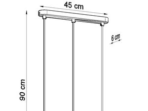 Miniaturka 6 - Rysunek techniczny lampy z wymiarami