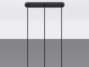 Miniaturka 1 - Wizualizacja potrójnej betonowej lampy w nowoczesnej sypialni