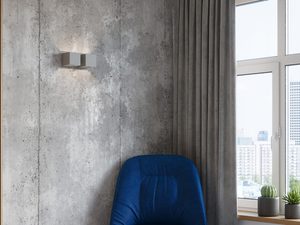 Miniaturka 16 - Szary kinkiet w kształcie dwóch kostek z efektem świetlnym