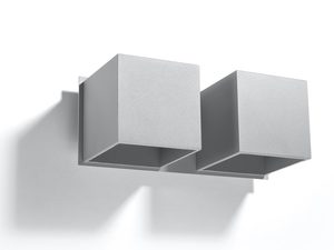 Miniaturka 13 - Kinkiet ścienny w formie dwóch szarych prostopadłościanów