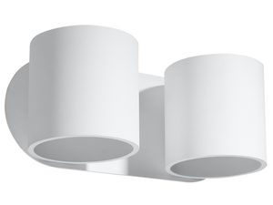 Miniaturka 12 - Biały kinkiet ścienny owalny z miękkim światłem skierowanym w dół