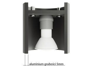 Miniaturka 19 - Widok wewnętrzny kinkietu z oprawką żarówki