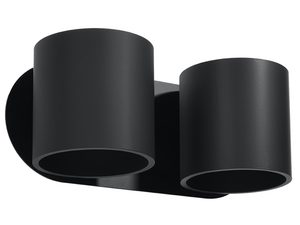 Miniaturka 6 - Loftowy czarny kinkiet z podwójnym światłem