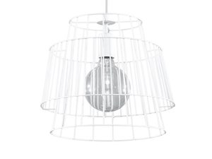 Miniaturka 6 - Zbliżenie na lampę w stylu industrialnym z ciepłym światłem