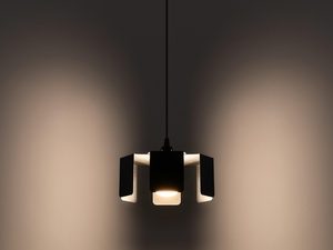 Miniaturka 7 - Nowoczesna lampa wisząca z czarnym kloszem i rozproszonym światłem