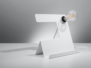 Miniaturka 6 - Designerska lampka LED na biurko w kolorze matowej bieli
