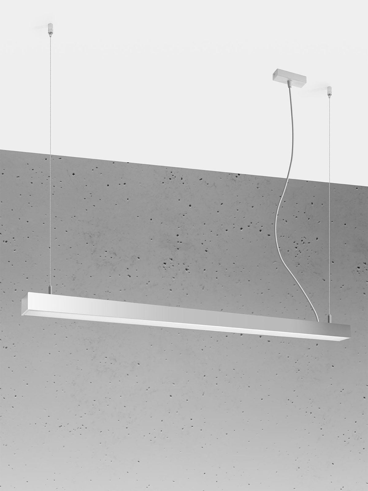 Biała lampa wisząca LED, elegancki styl do nowoczesnych wnętrz