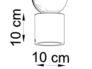 Miniaturka 7 - Schemat techniczny lampy z cylindrycznym drewnianym trzonem
