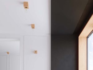 Miniaturka 3 - Przytulny salon z nowoczesną lampą drewnianą przy fotelu