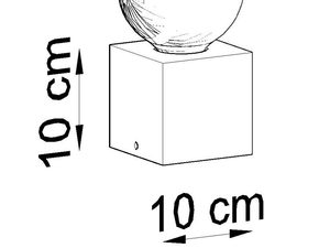 Miniaturka 6 - Schemat lampy z żarówką na betonowej podstawie 10x10 cm