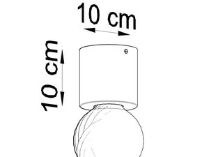 Miniaturka 6 - Schemat lampy z cylindryczną bazą i żarówką – 10x10 cm