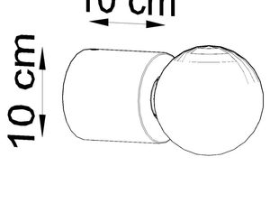 Miniaturka 6 - Techniczny szkic lampy z betonowym cylindrem i żarówką LED