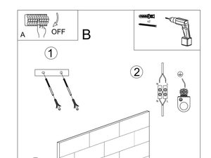 Miniaturka 7 - Rysunek montażowy okrągłej lampy ściennej z betonu