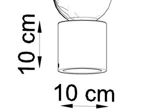 Miniaturka 6 - Szkic lampy stołowej z cylindryczną bazą i żarówką – wysokość 10 cm