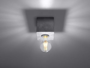 Miniaturka 2 - Lampa sufitowa z żarówką LED osadzoną w betonowym sześcianie