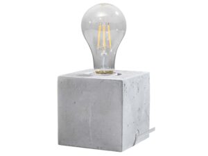 Miniaturka 8 - Industrialna lampa z żarówką na betonowym prostopadłościanie