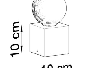 Miniaturka 6 - Designerska lampa z żarówką LED na prostopadłościennej bazie z betonu
