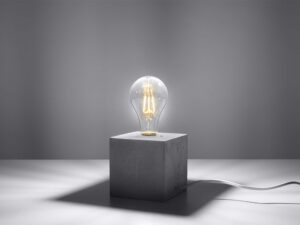 Miniaturka 2 - Nowoczesna lampa dekoracyjna z betonową podstawą i żarówką vintage