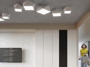 Miniaturka 11 - Geometryczna oprawa LED w formie odwróconej piramidy