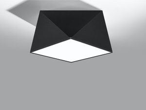 Miniaturka 13 - Matowa lampa LED w kolorze czarnym z geometrycznym światłem