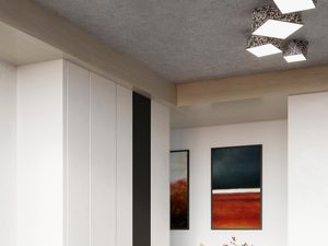 Miniaturka 4 - Zestaw lamp LED z teksturowanym wykończeniem w kolorze srebrnym