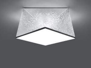 Miniaturka 2 - Srebrna teksturowana lampa LED z geometrycznym wykończeniem