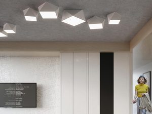 Miniaturka 10 - Zestaw oświetlenia LED o formie kwadratowej piramidy w salonie