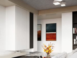 Miniaturka 11 - Nowoczesny sufit z zestawem designerskich lamp LED piramidalnych