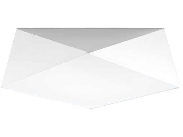 Geometryczna lampa LED o metalicznej powierzchni