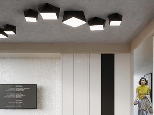 Miniaturka 9 - Salon z nowoczesnymi lampami LED o geometrycznym designie
