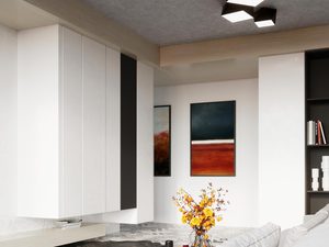 Miniaturka 10 - Aranżacja sufitu z zestawem czarnych i białych lamp LED