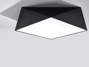 Miniaturka 7 - Czarna lampa LED z białym środkiem, forma kwadratowej piramidy