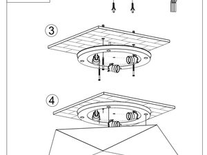 Miniaturka 19 - Schemat montażu nowoczesnej lampy LED z ukrytym mocowaniem