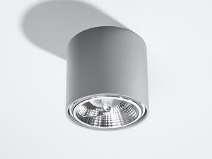 Miniaturka 7 - Srebrna oprawa LED natynkowa o cylindrycznej formie