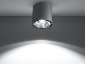 Miniaturka 8 - Szara lampa LED natynkowa z reflektorem, styl nowoczesny