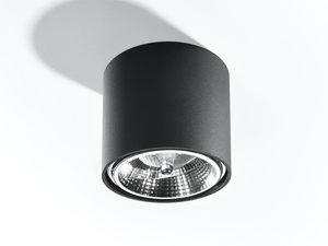 Miniaturka 13 - Designerska oprawa LED czarna cylindryczna, nowoczesna forma